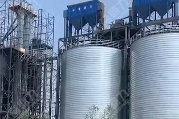 碎石生产线料仓建设现场