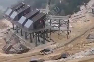 露天式石料生产线建设现场