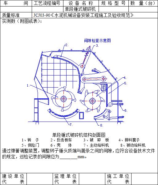 单段锤式破碎机结构图