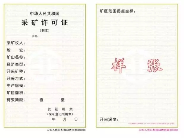 采矿许可证副本(正面)