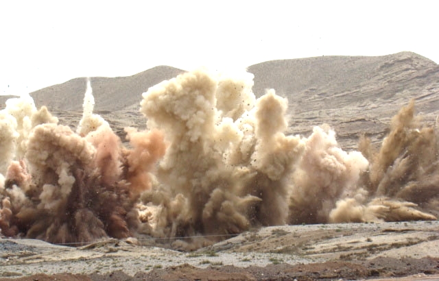 矿山爆破现场