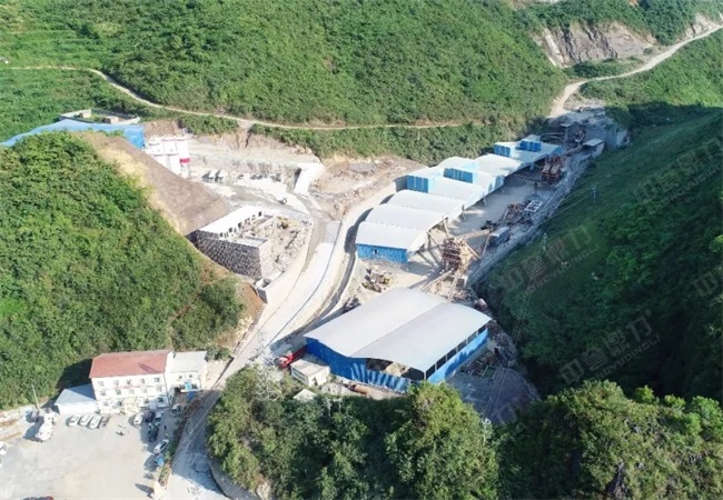 宝岩建材制砂生产线航拍