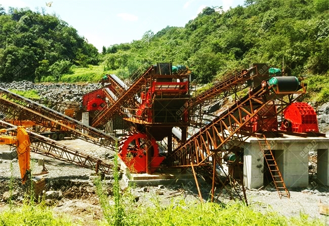 砂石厂设备工作现场