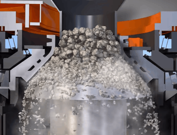 VSI制砂机工作原理gif