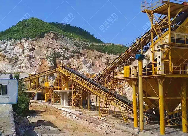 开采石头加工现场